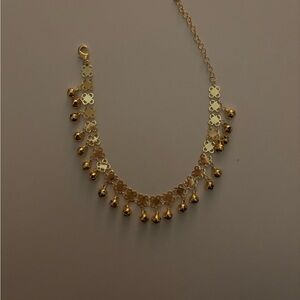Gold Anklet with Dangling Charms  Dubai 21kgp